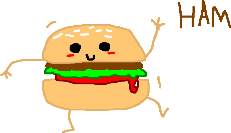 Ham burger by love. Hamburger clipart animation
