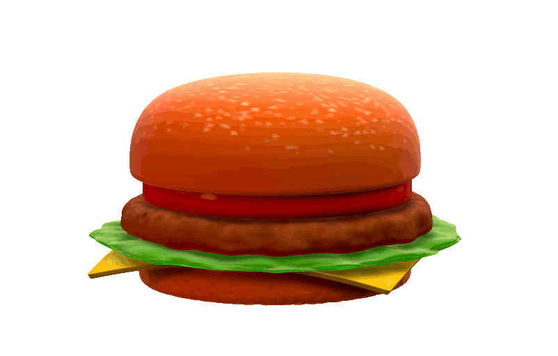 Burger sticker for ios. Hamburger clipart animation
