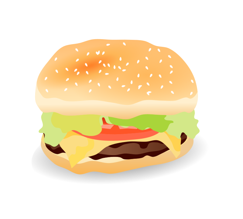 hamburger clipart bacon cheeseburger