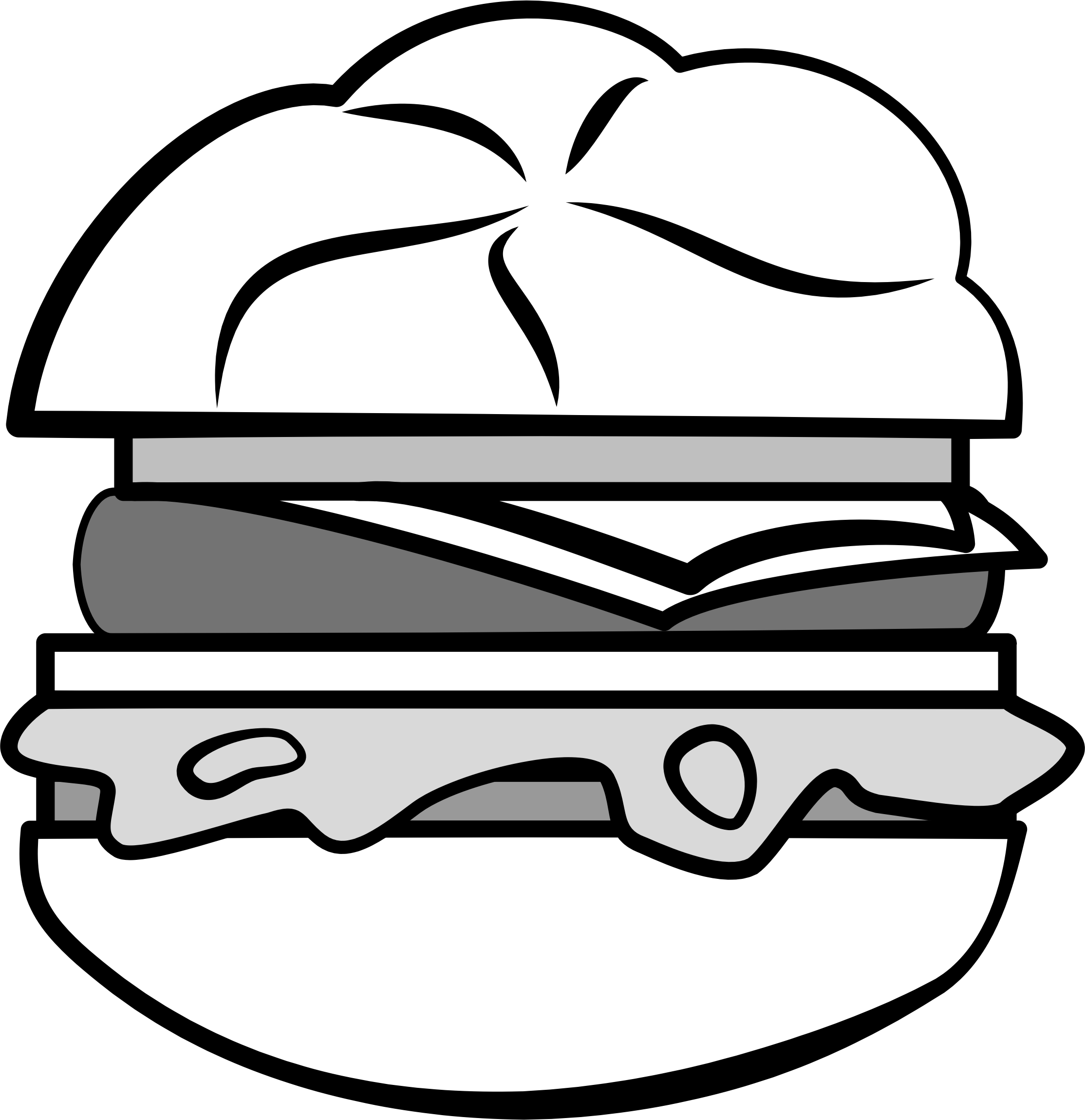 Hamburger clipart black and white. Another big image png
