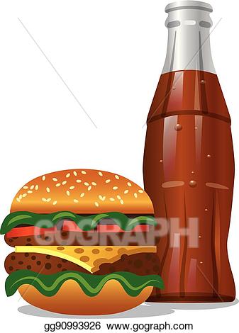 hamburger clipart cola