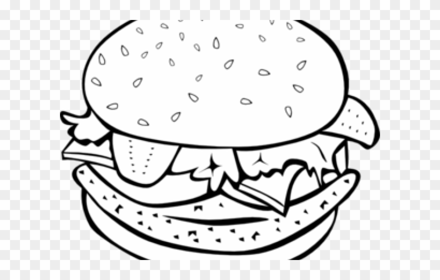Book burger images for. Hamburger clipart coloring