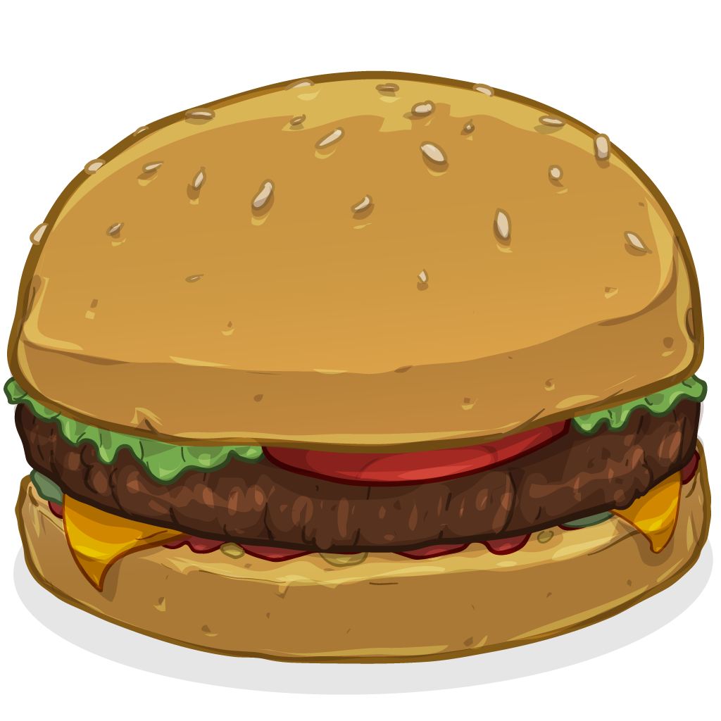 hamburger clipart cute