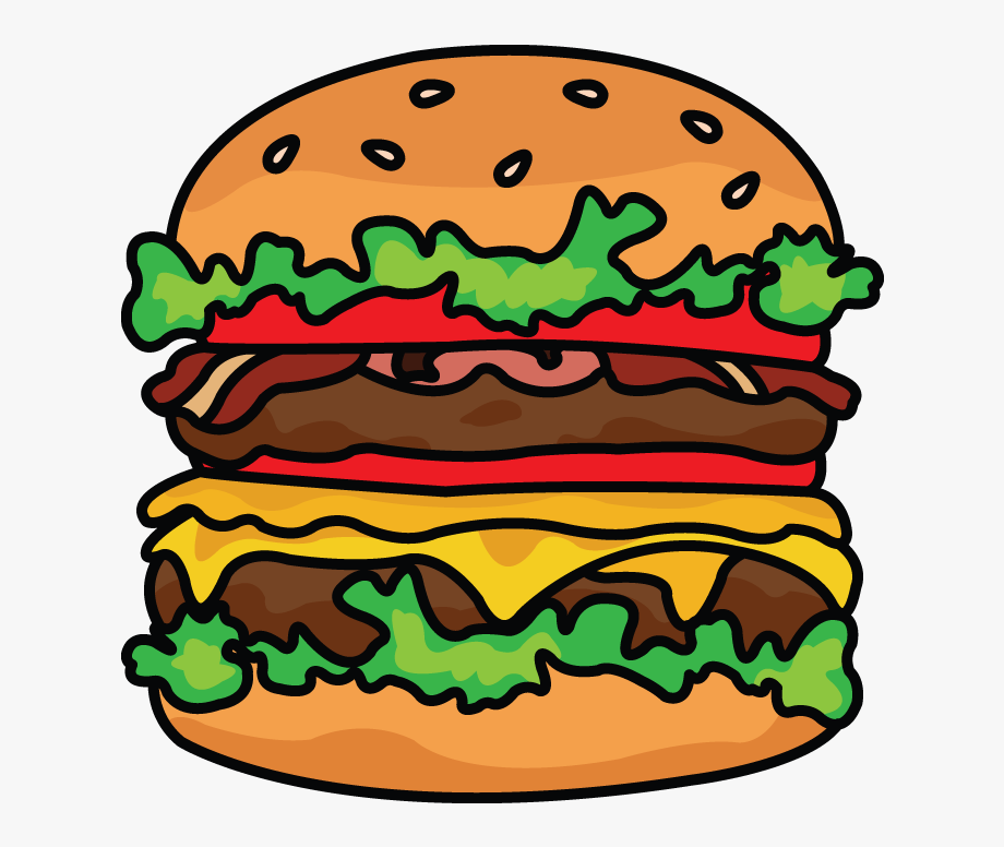hamburger clipart drawn