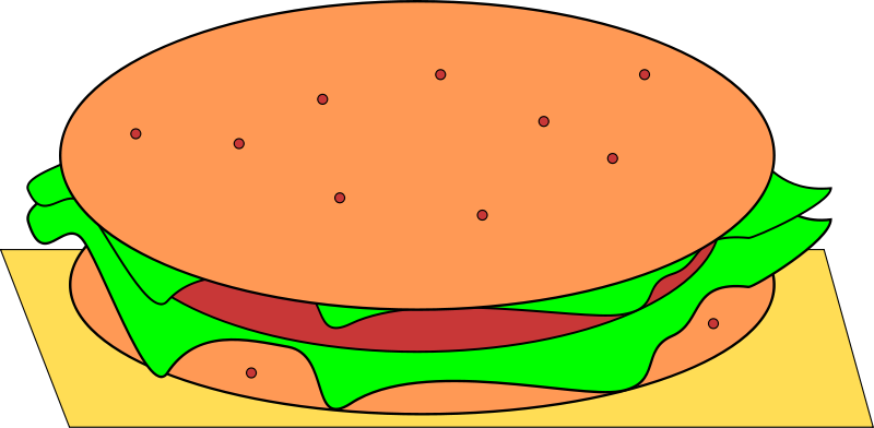 hamburger clipart lettuce