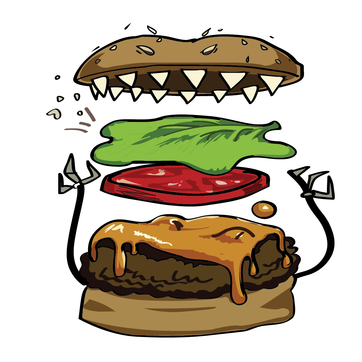 Hamburger monster burger