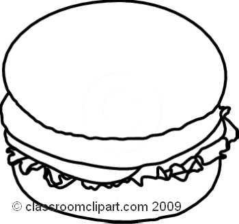 hamburger clipart outline