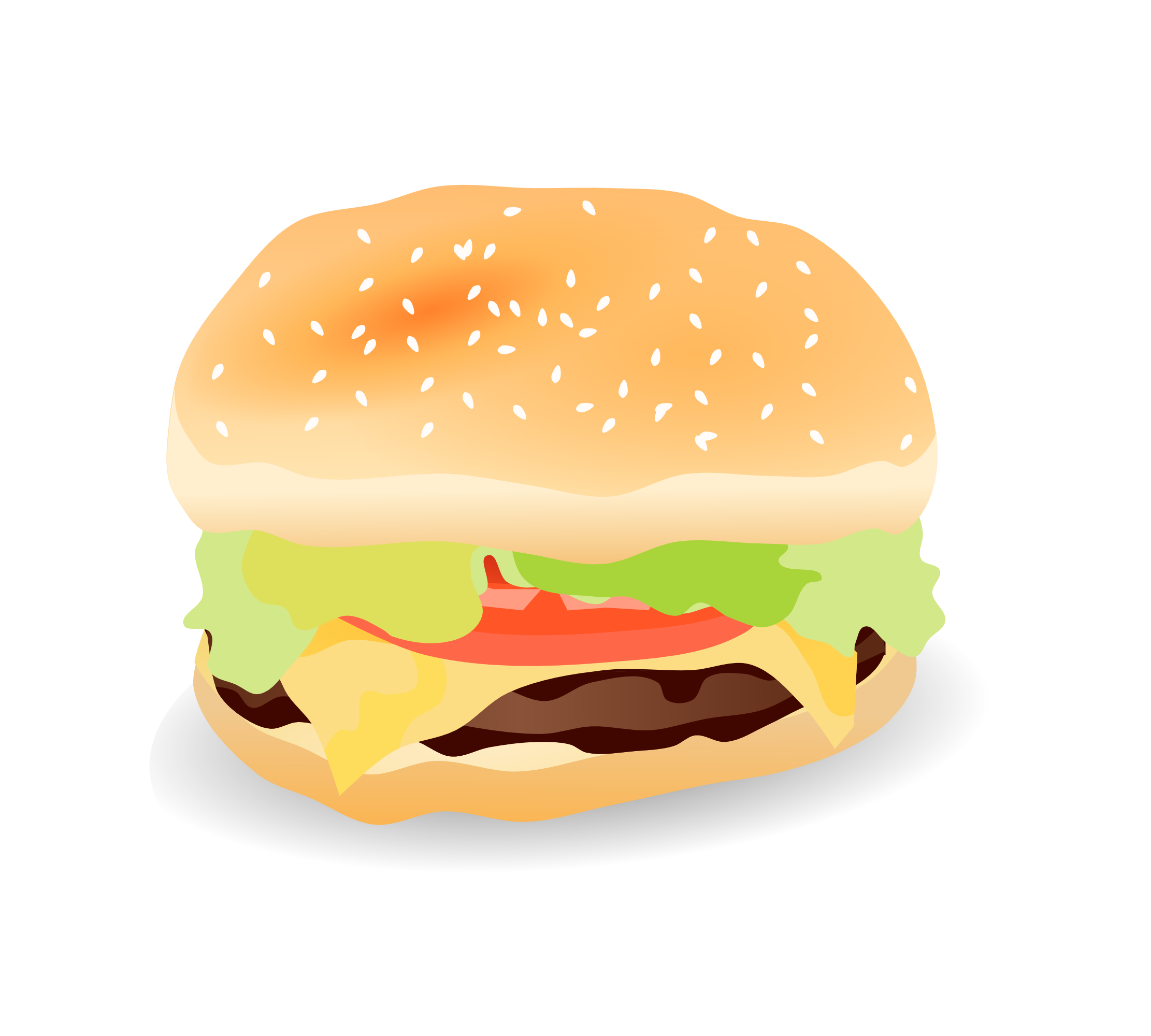 hamburger clipart piece