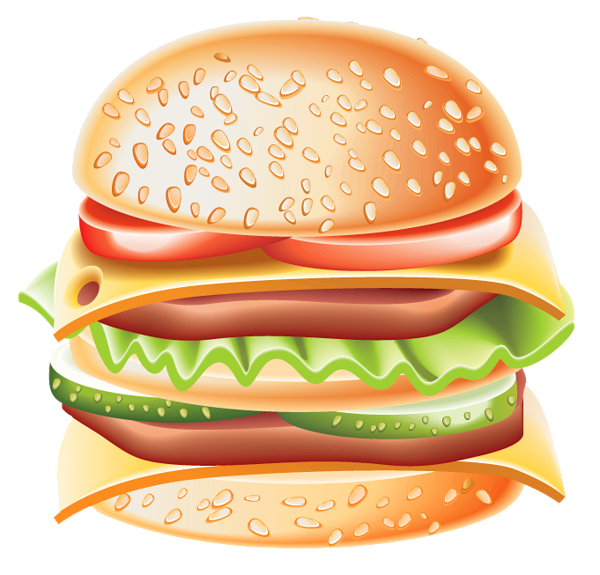 plate clipart hamburger
