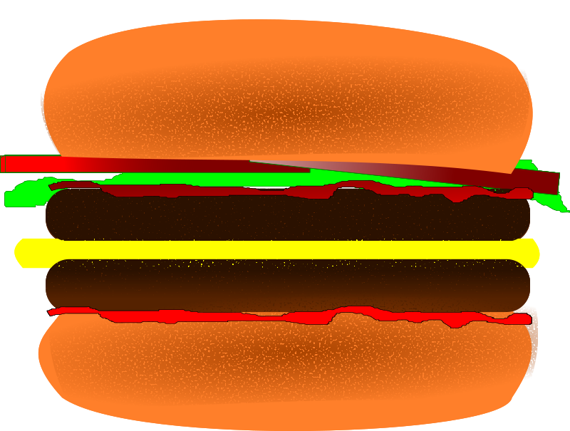 Sandwich clipart hamburger. Free stock photo illustration