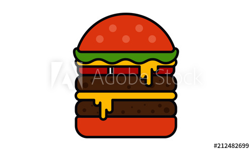 hamburger clipart thick