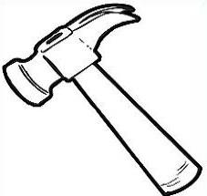 Hammer clipart black and white, Hammer black and white Transparent FREE ...