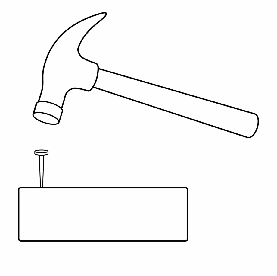 hammer clipart hammer outline
