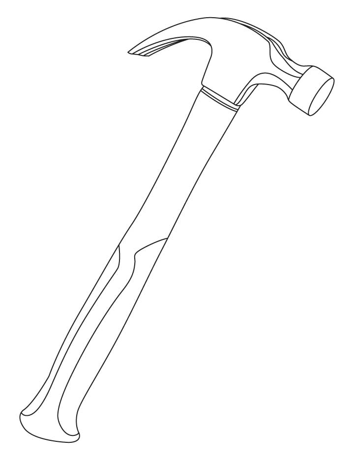 hammer clipart sketch