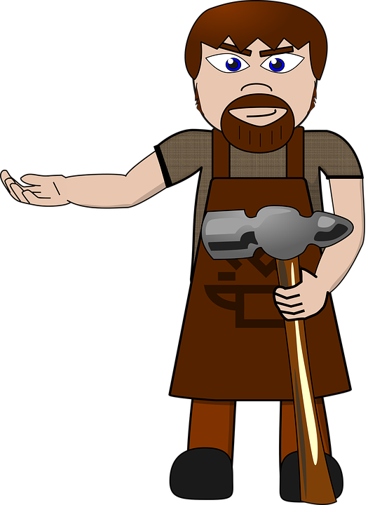 Hammer clipart vintage. Blacksmith free and tongs