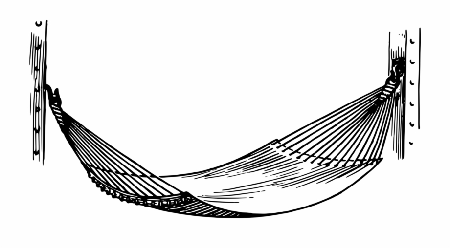 hammock clipart black and white