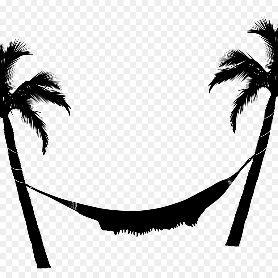 Tree branch silhouette png. Hammock clipart coconut