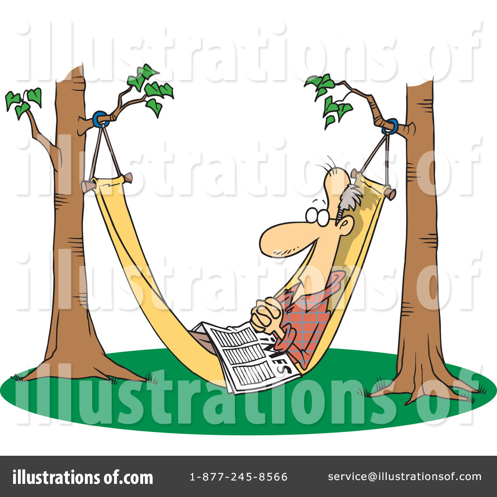 hammock clipart retired man