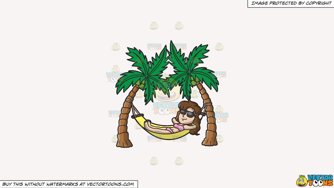 Hammock clipart woman. A chilling out in