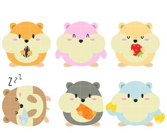 Etsy cute little hamsters. Hamster clipart