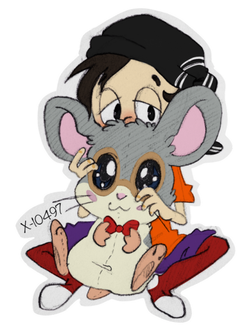 N my was white. Hamster clipart grey