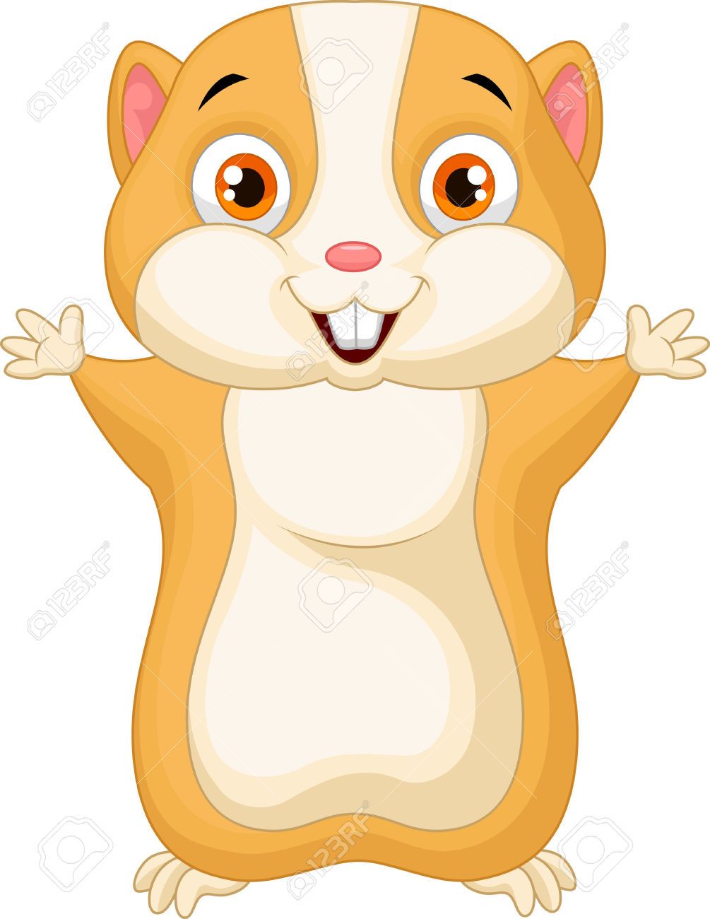 Stock cartoon cute hamsters. Hamster clipart vector