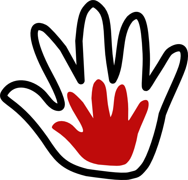 handprint clipart cross