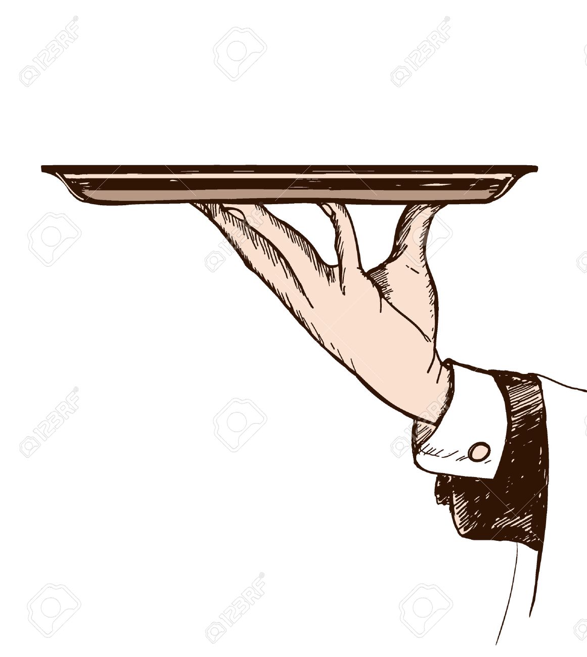 hand clipart waiter