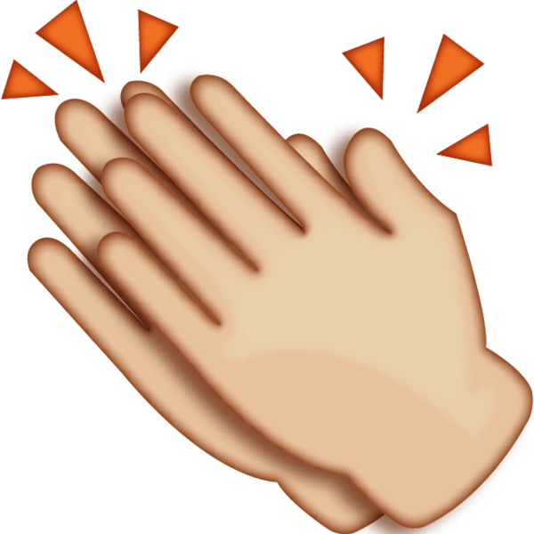 Hand waving goodbye all. Young clipart clapping