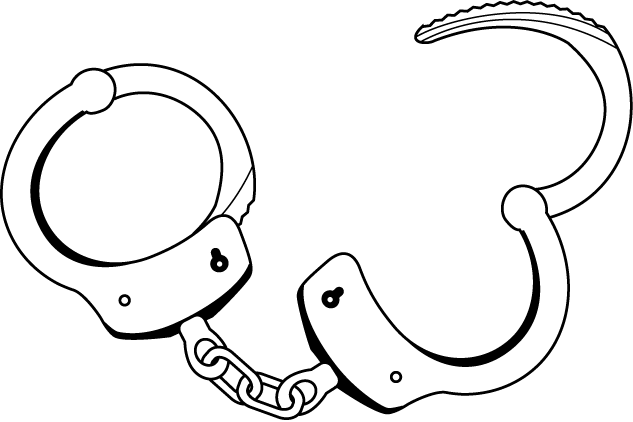 Free hand cuffs cliparts. Handcuffs clipart outline