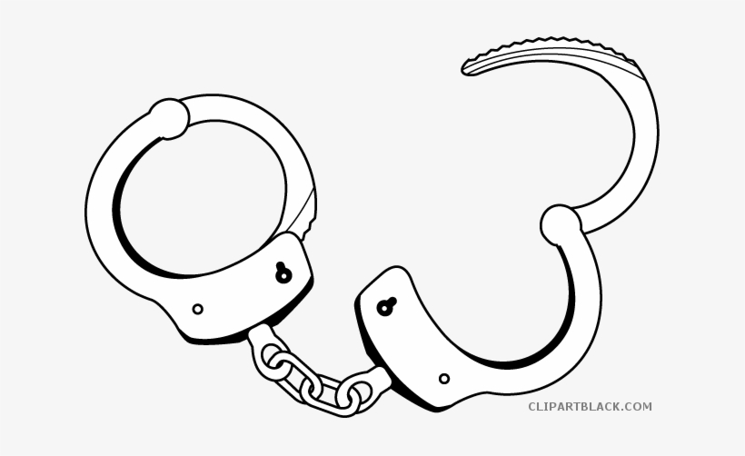 Banner royalty free stock. Handcuff clipart black and white