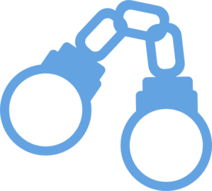 Handcuffs light blue closed. Handcuff clipart cartoon