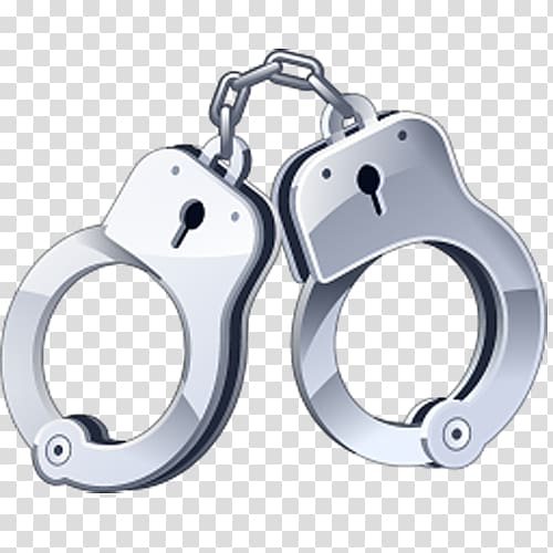 Gray handcuffs arrest police. Handcuff clipart crime