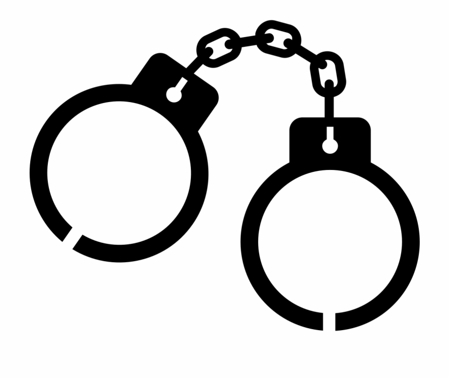 Handcuffs clipart easy drawing. Svg arrest icon transparent