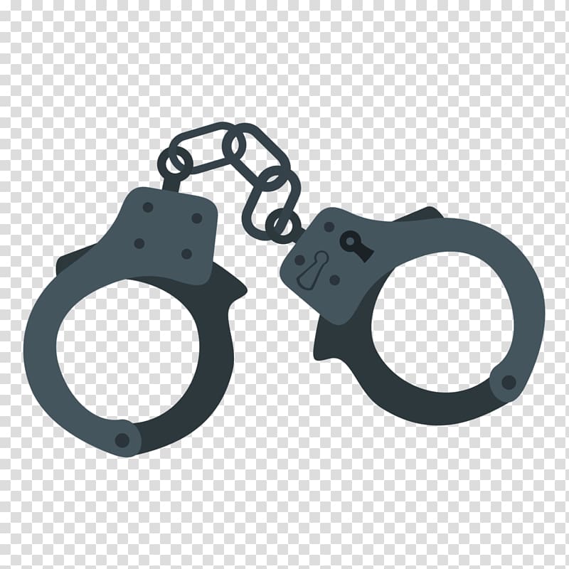 Handcuff clipart hand cuff. Gray handcuffs icon transparent