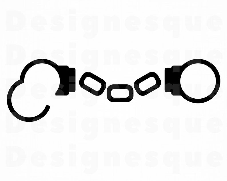 Svg files for cricut. Handcuffs clipart item