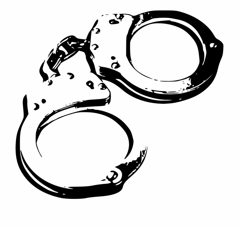 Cuffs black police png. Handcuffs clipart old