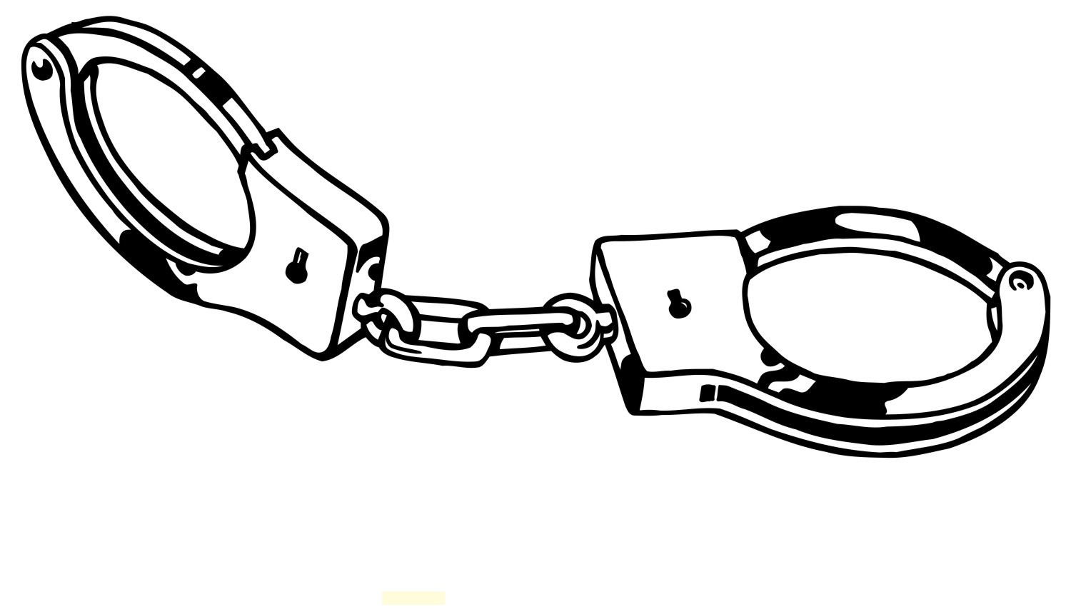 Handcuffs clipart outline. Free black and white