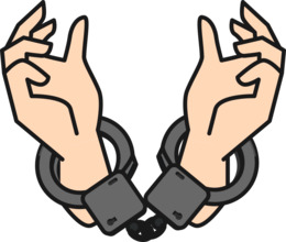 Handcuffs clipart person. Clip art 