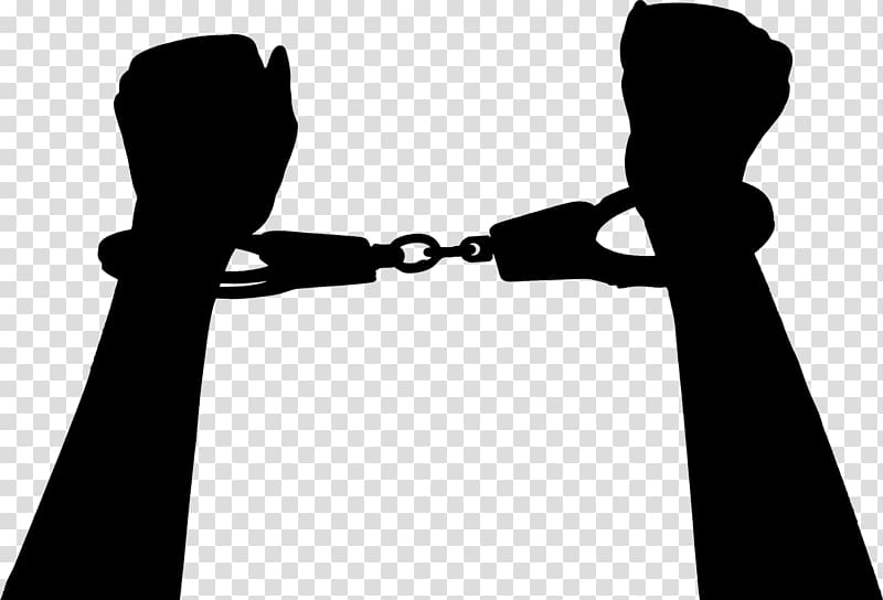 Arrest silhouette crime transparent. Handcuffs clipart person