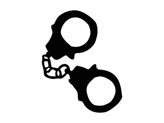 Handcuffs clipart police. Svg hand cuffs silhouette
