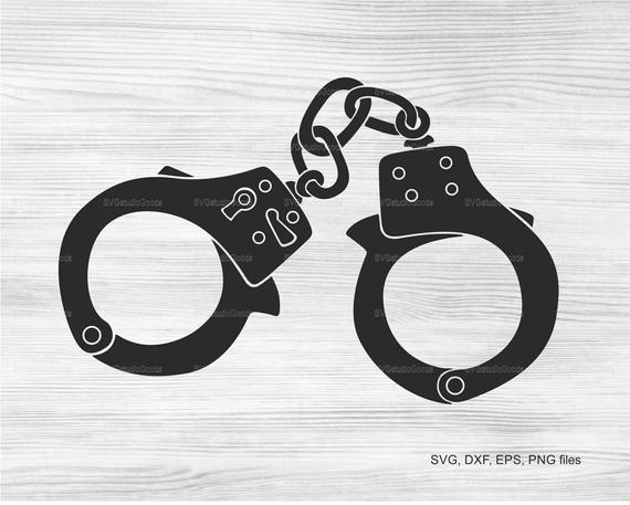 Handcuff svg eps dxf. Handcuffs clipart printable