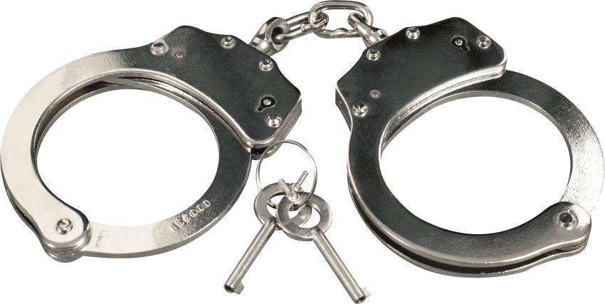 Silver png free images. Handcuffs clipart transparent background