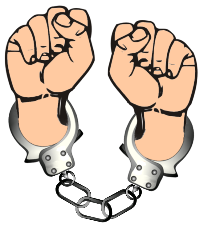 Handcuffs clipart unlocked. Cuffed hands png transparent