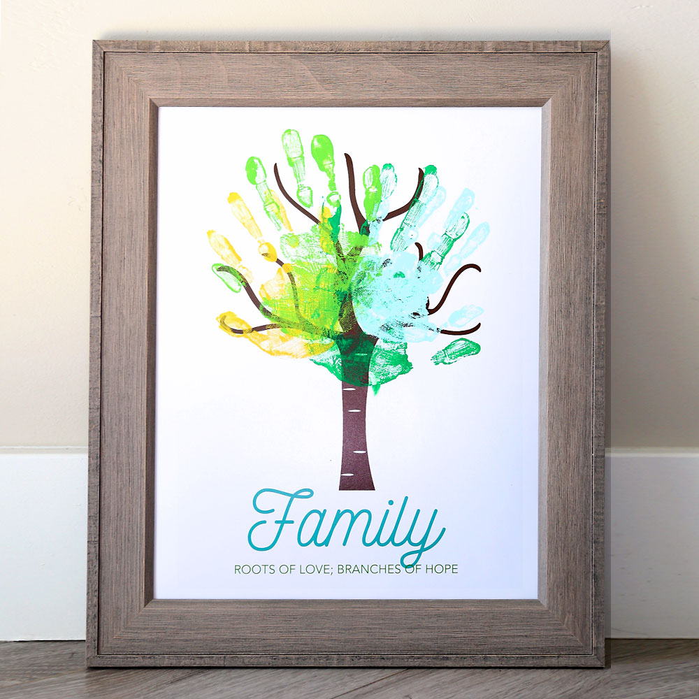 Handprint clipart family handprint. Make an adorable tree