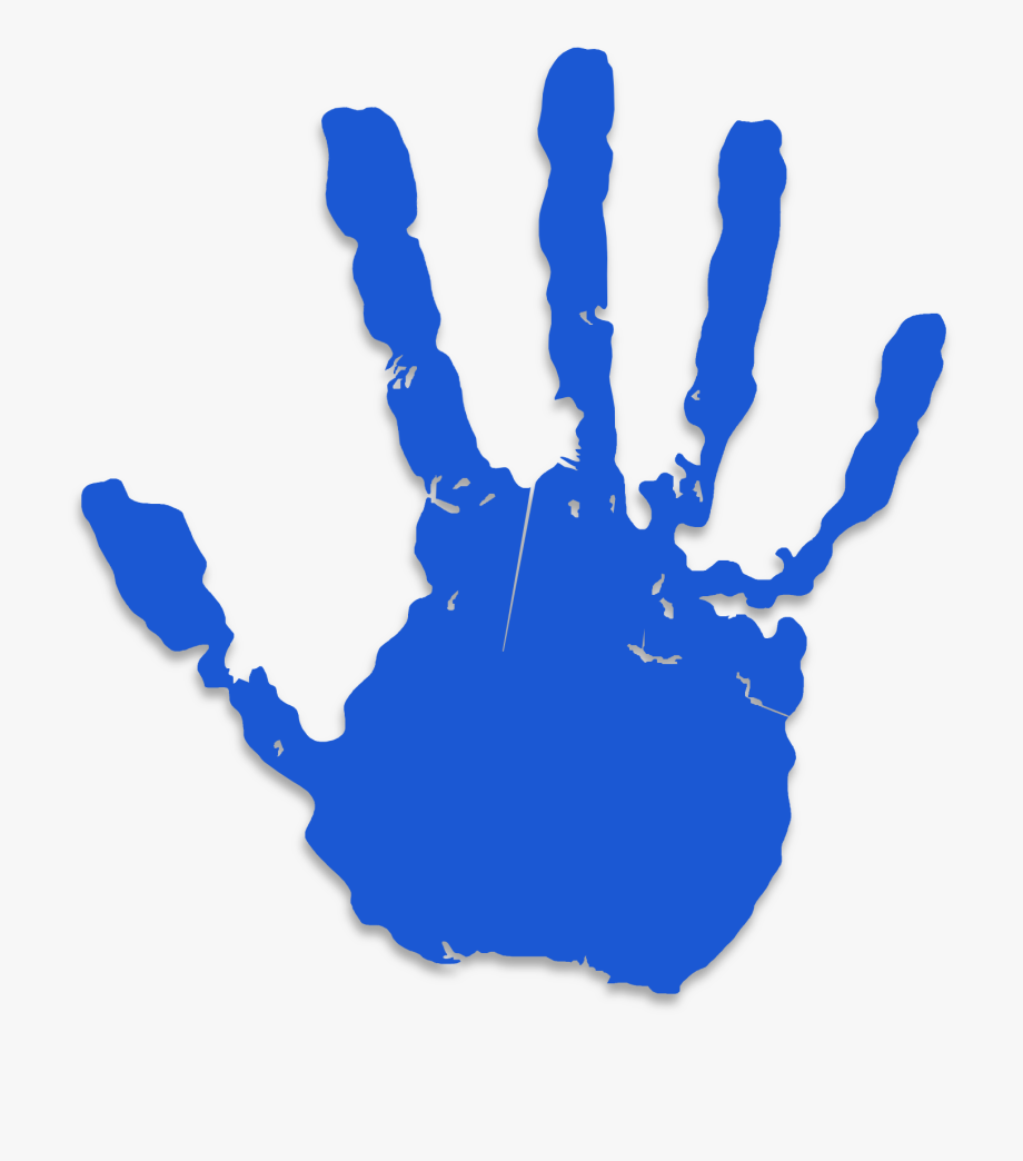 Handprint clipart hand impression. Blue print clip art