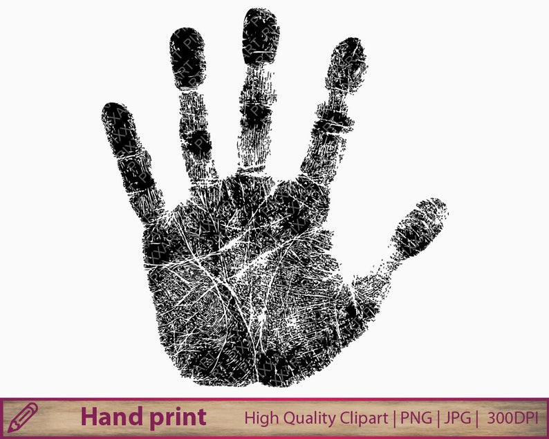 Handprint clipart hand print. Clip art fingerprint scrapbooking
