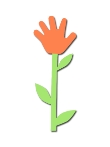 Coloring pages library clip. Handprint clipart handprint flower