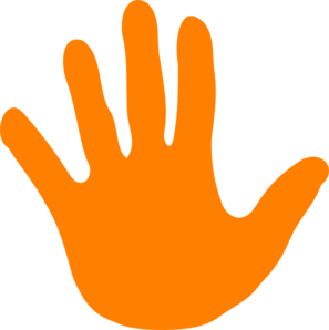 Handprint clipart orange. Free cliparts download clip