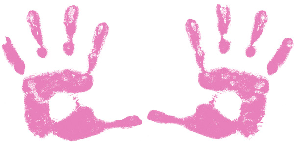 Handprint clipart pink baby. Free cliparts download clip